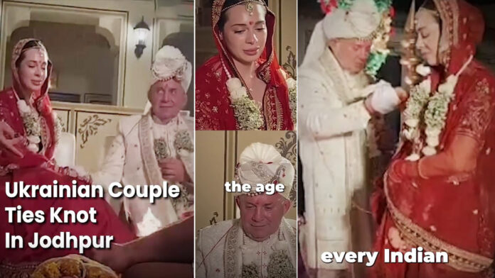 Ukrainian couple married in indian style at Rajasthan’s Jodhpur, going viral