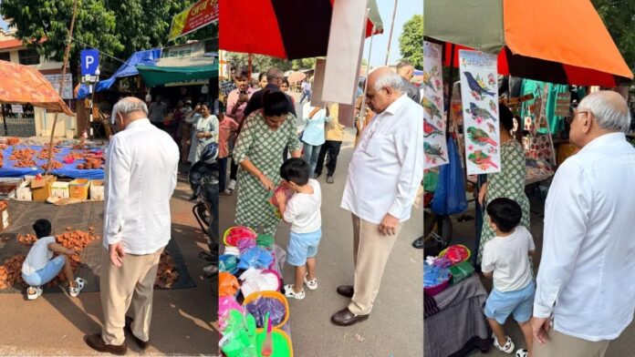 Gujarat CM Bhupendra Patel Goes Diwali Shopping with Grandson: Proves 'CM is Common Man'