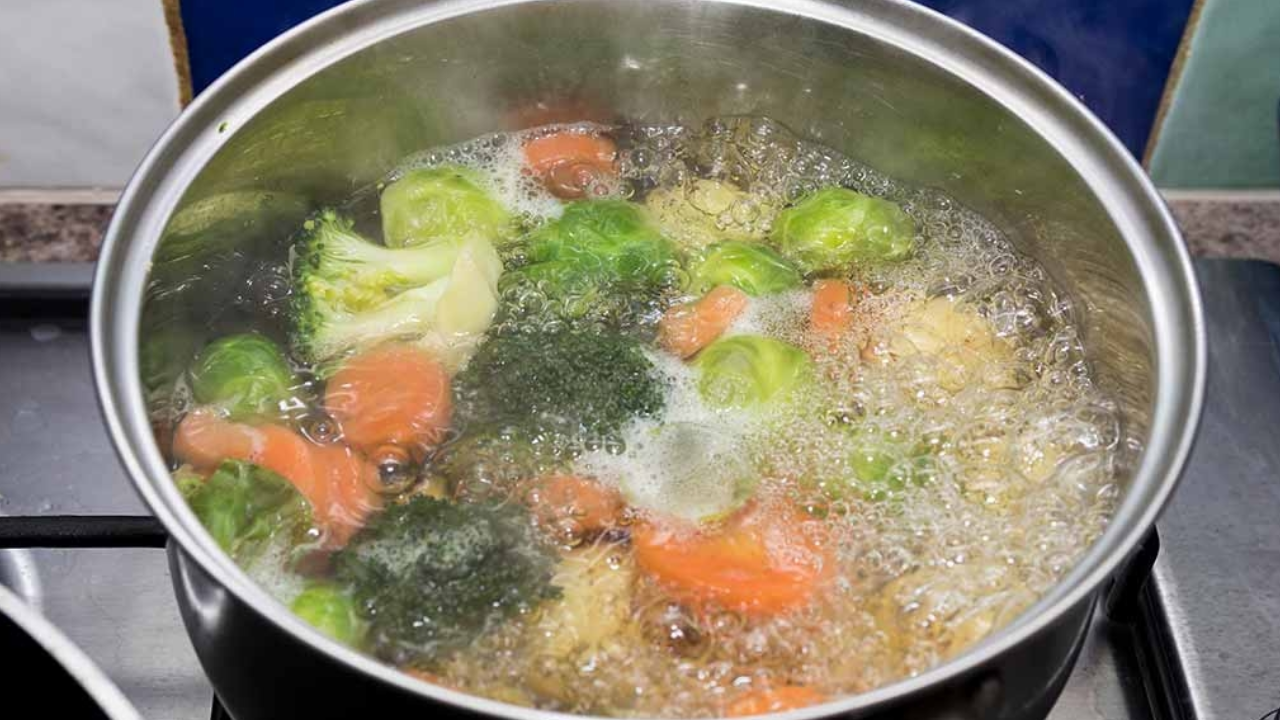 Vegetables Boiling Water